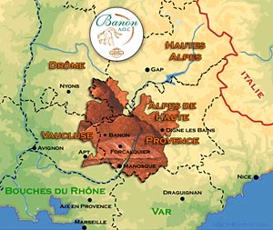 Carte AOC Banon